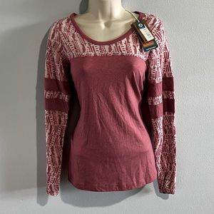 Prana Sustainable Long sleeve pink shirt Small